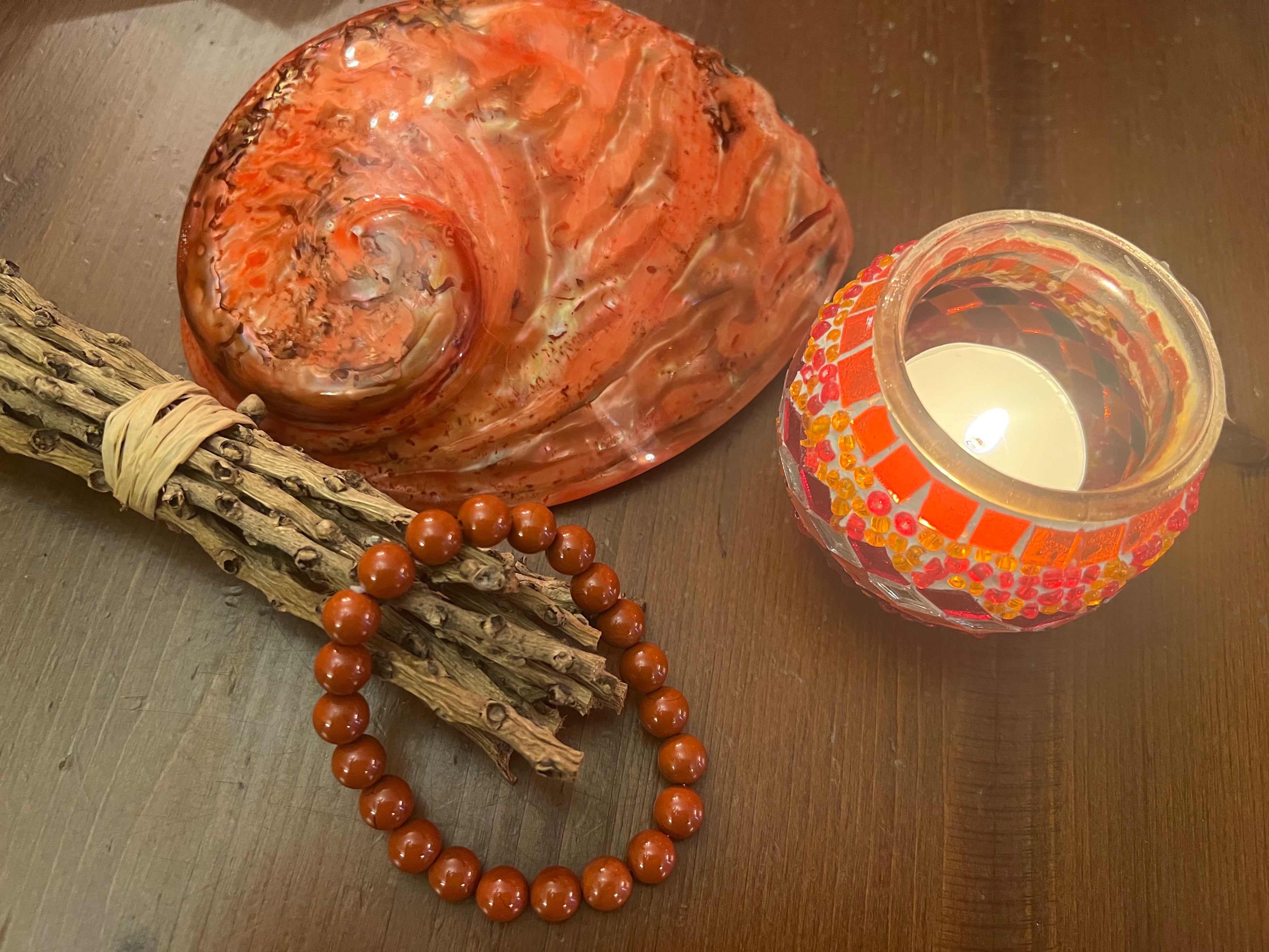 PULSERA DE JASPE ROJO